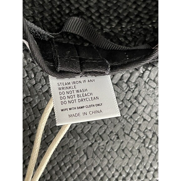 Mossant Paris Straw Hat Women Preppy Black Boho Vacation Summer Sz M NWT - Picture 7 of 7